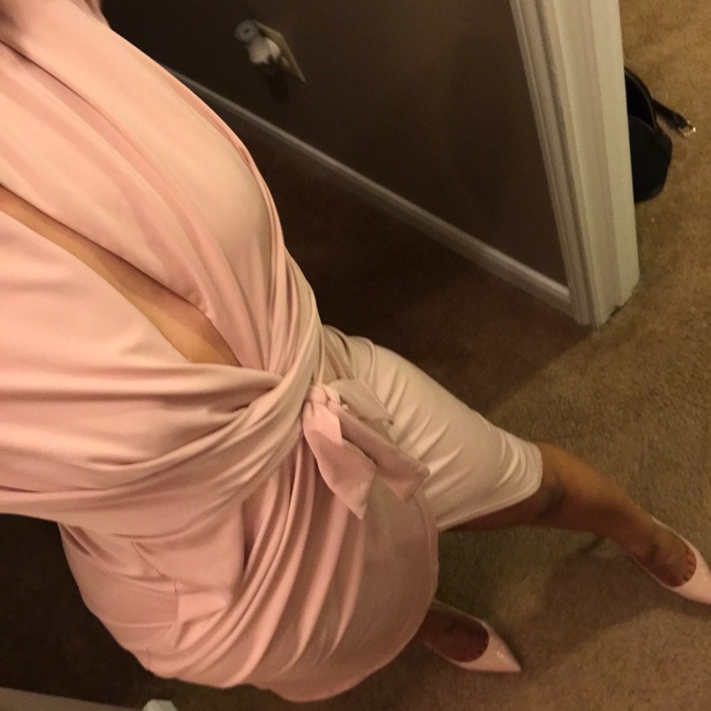 Light pink midi dress